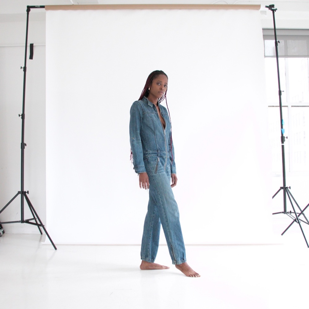 vtg 90s Armani Exchange A/X Denim Coveralls